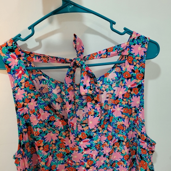 LOFT Daisy Tie Back Flounce Dress - Picture 2 of 10